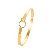 Lumici® | RoundBangle - Rondje - Armband - Bangle - Rond - Cirkel - Cadeau Voor Vrouwen - Moederdag Cadeau - Valentijn - Liefde - Verrassing - Goud & Zilver