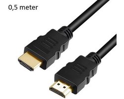 CHPN - HDMI kabel - HDMI 1.4 Kabel - - High Speed Ultra HDTV - 4K - 3D - Verchroomd Goud - Zwart - 0,5m - Zwart - Univereel - Computerkabel - TV kabel