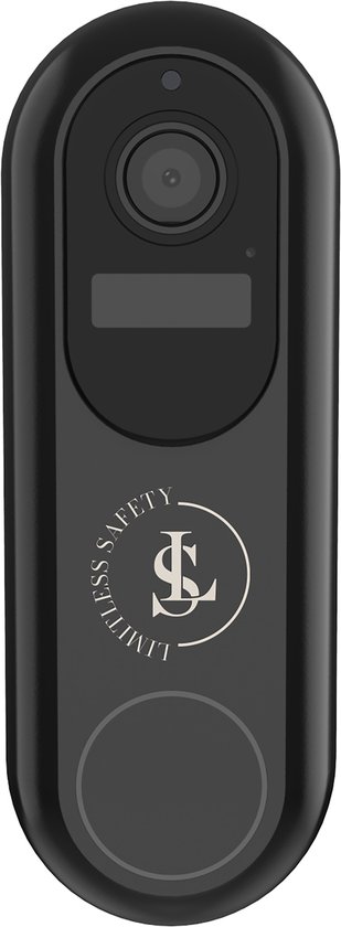 Limitless Safety - video deurbel met camera- video deurbel draadloos met wifi -1080P video kwaliteit - nachtzicht - Inclusief 64 GB SD kaart en draadloze gong