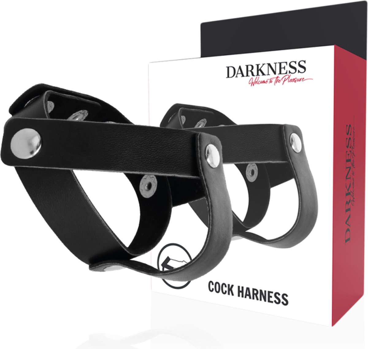 DARKNESS SENSATIONS | Darkness Leather C/b Strap H-piece Divide
