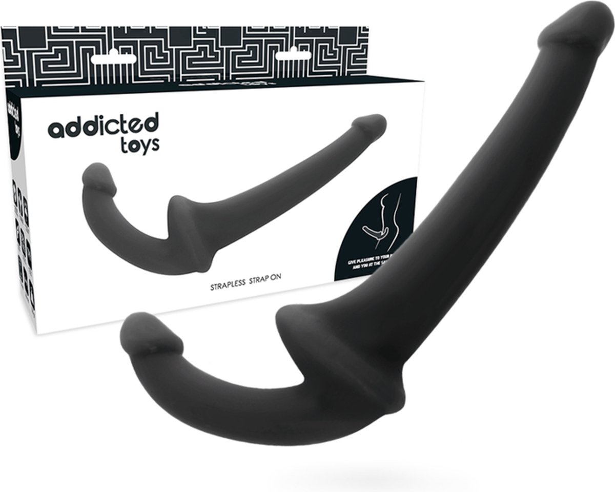 Goedkoopste ADDICTED TOYS | Addicted Toys Strapless Strapon Black | Double Dildo | Sex Toy for Women
