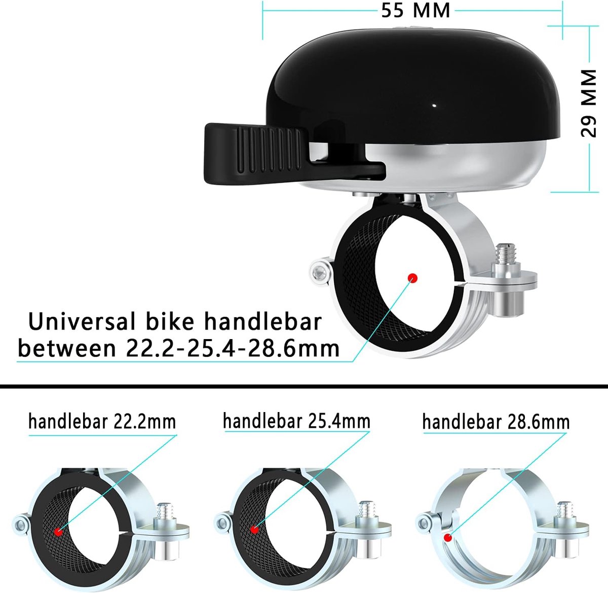 Greallthy Bike Bell Classic Fietsbel Van Messing Voor Op De Fiets Ringbel Met Luid Geluid Bellen Voor Racefietsen En Mountainbikes Voor Volwassenen Z~p113362362