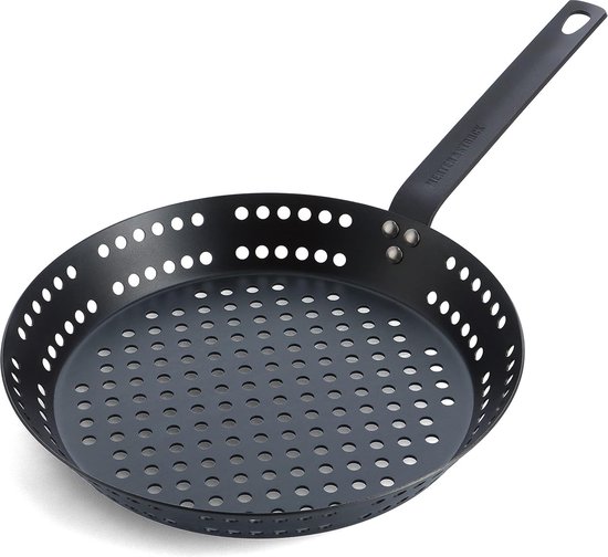 Poêle antiadhésive de 30cm, plaque de barbecue en fonte pour l'extérieur,  Camping, poêle à frire