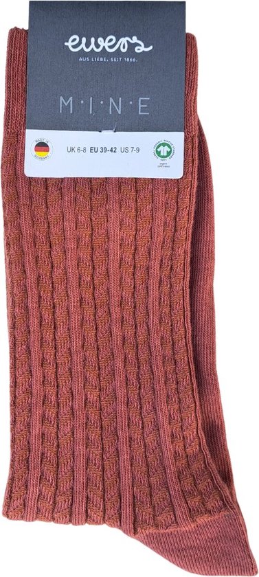 Ewers - katoenen sokken dames ribbed - dusty rose