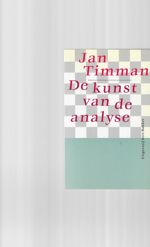 Omslag van Kunst van de analyse door Timman