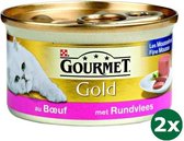 Gourmet gold fine mousse boeuf nourriture pour chat 48x 24x85 gr