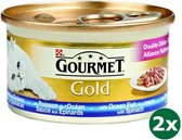 Gourmet gold luxe mix zeevis in saus met spinazie kattenvoer 48x 24x85 gr