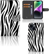 Beschermhoesje Geschikt voor iPhone 15 Smartphone Hoesje Zebra