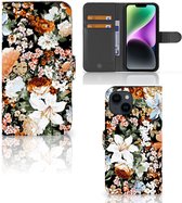 Hoesje Geschikt voor iPhone 15 Dark Flowers