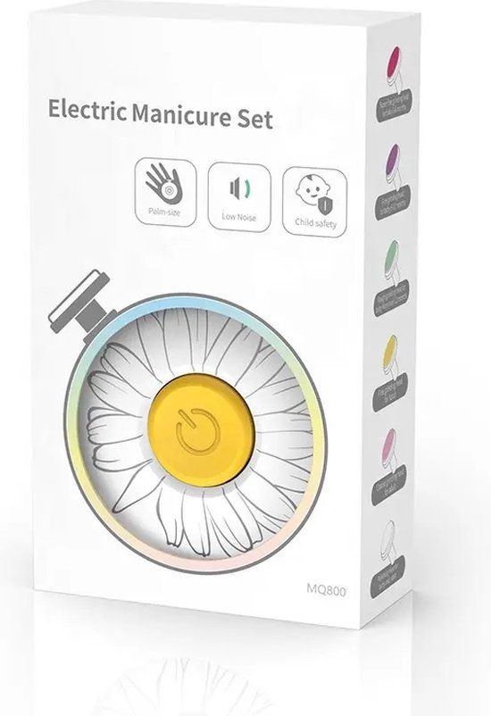 Elektrische Nagelvijl - Baby Nagelverzorging - Kraam Cadeau - 6 verschillende opzetkoppen - Laag geluidsniveau - Handpalmformaat - Kindveiligheid - Makkelijk in aadloosgebruik - Ook voor volwassenen - Baby Cadeau - Dr — afbeelding 5