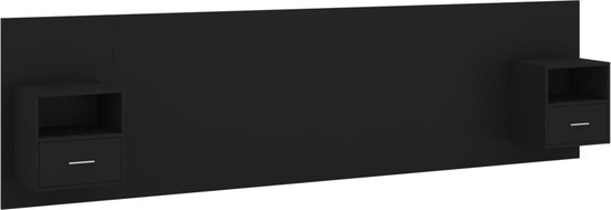 vidaXL Vervangend hoofdbord 107 cm bewerkt hout en staal sonoma eikenkleurig, bedhoofdbord, hoofdeinde bed, achterwand voor bed, hoofdbord bed, achterwand bed