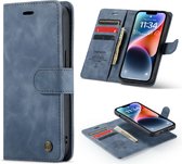 Casemania Hoesje Geschikt voor Apple iPhone 15 Plus Shadow Gray - 2 in 1 Magnetic Book Case