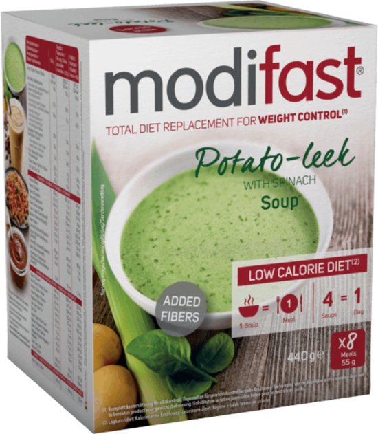 Foto: Modifast intensive soep prei aardappel spinazie 8x55g