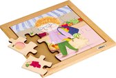 Educo Dubbelzijdige houten Kinderpuzzel: Fruit 24x24cm - 12 stukjes - Houten puzzel - Legpuzzel - Puzzel voor kinderen - Educatief speelgoed hout - Vanaf 3 jaar