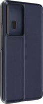 Geschikt voor Xiaomi Poco F5 Pro Folio Hoes Translucent Rigid Protection Donkerblauw