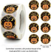 Rol met 500 Pompoen stickers - 2.5 cm diameter - Halloween Party Pumpkin - Griezelen - Trick or treat - Boo - Decoratie - Versiering - Verjaardag