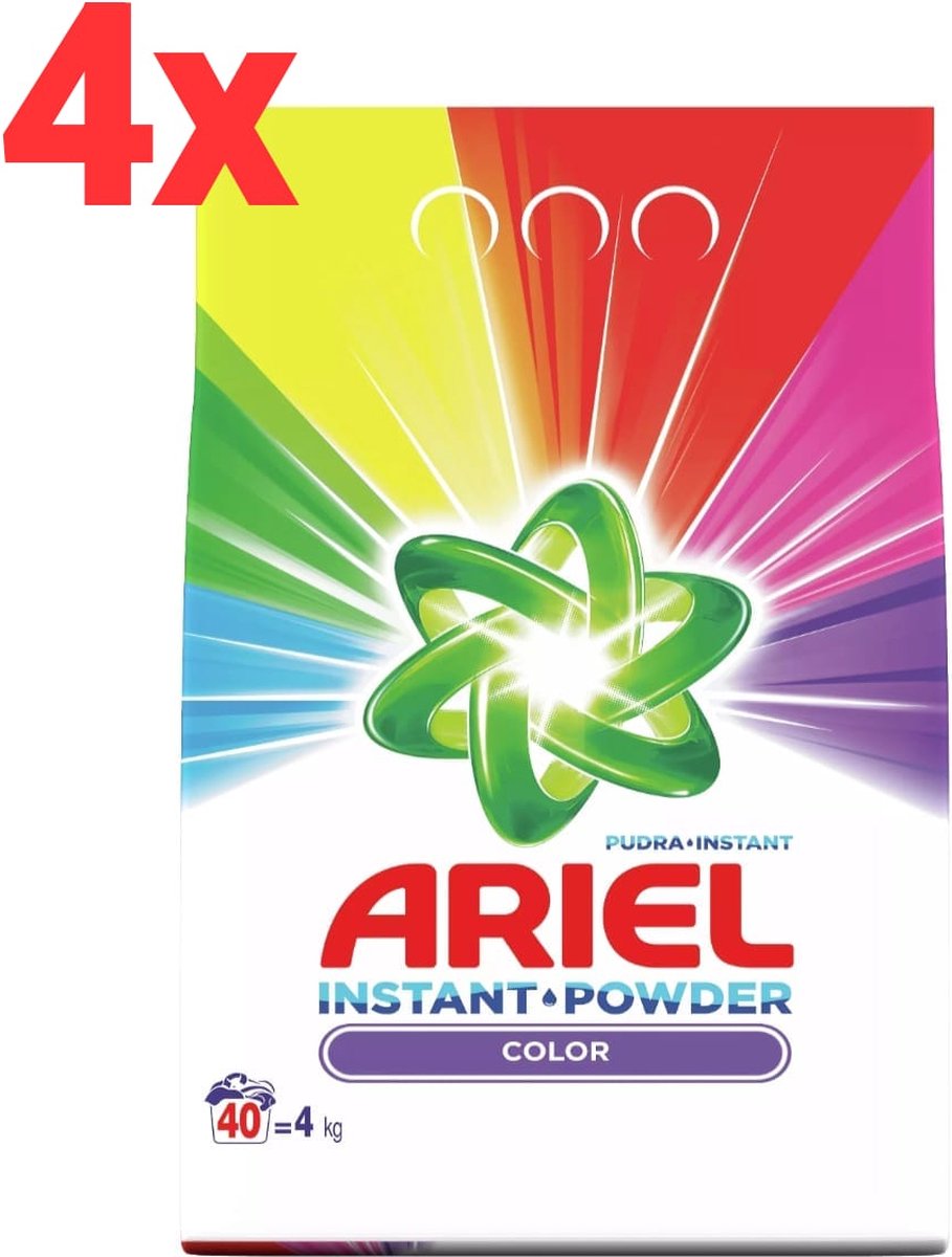 Ariel waspoeder color 16 kg (4x4kg) - 160 wasbeurten (4x40 wasbeurten ...