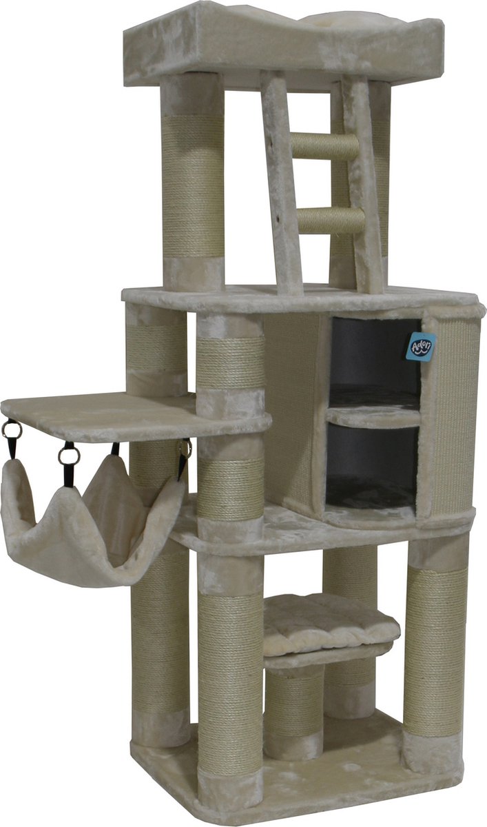 vidaXL Kattenmeubel - 55x22x60 cm - Krabpalen en Platformen - Crème - Krabpaal