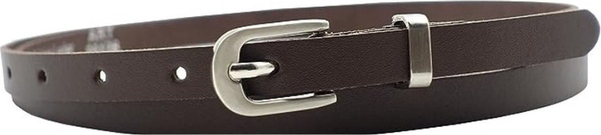 Fana Belts Dames Riem Bruin - Smalle Centuur - Dames Broeksriem - Taillemaat 85