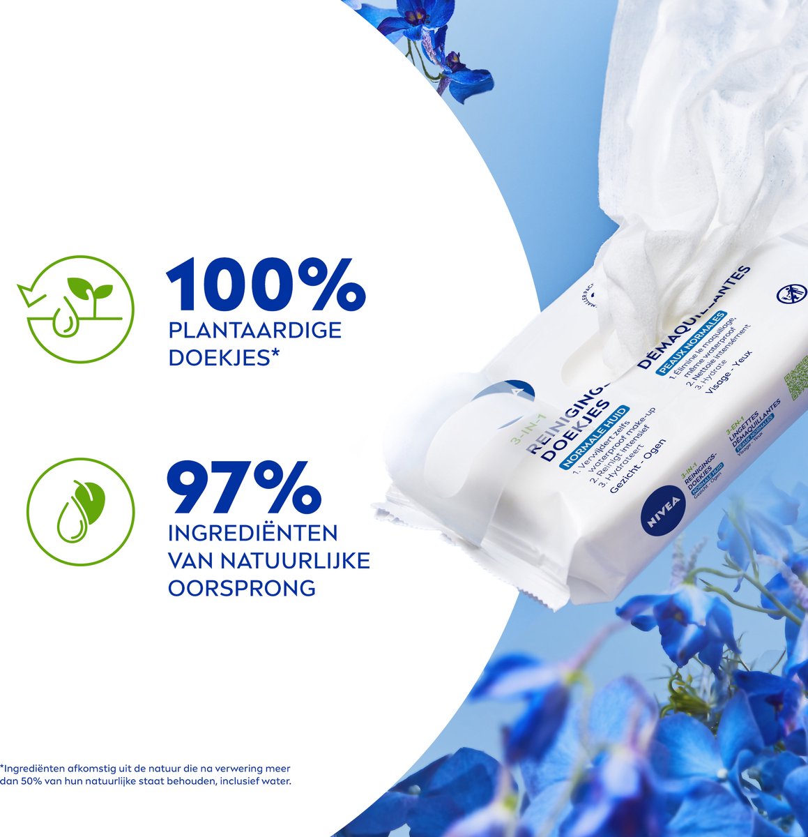 NIVEA 3-in1 Verfrissende Reinigingsdoekjes thumbnail 3