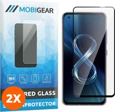 Mobigear - Screenprotector geschikt voor ASUS Zenfone 8 Glazen | Mobigear Premium Screenprotector - Case Friendly - Zwart (2-Pack)