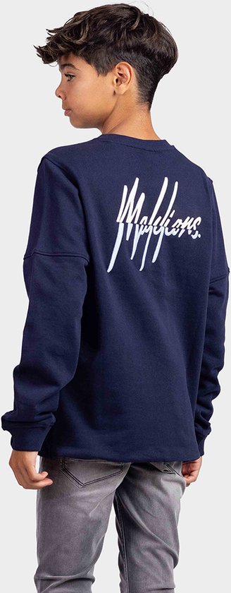 Malelions Split Essentials Sweater Kids Blauw - Maat: 164