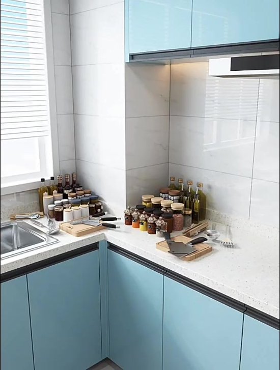 TammaT kruidenrek - kruidenrek staand - 3 laag keukenrek - aanrecht organiser - bureau organizer - organizers - 21*60*34cm - keuken organizers - Roestvrij staal