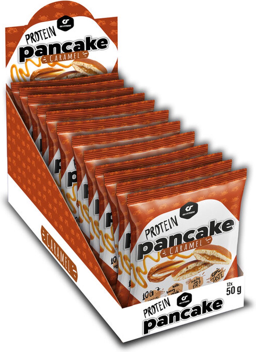Goedkoopste Protein Pancake Caramel - GO Fitness mini eiwitrijke pannenkoeken (12x50g