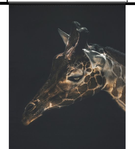 Wandkleed - Wanddoek - Giraffe No2 - 90 x 120 cm