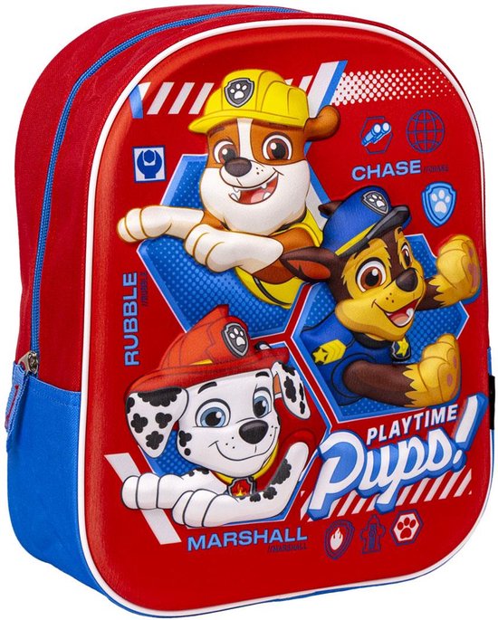 3D-Kinderrugzak The Paw Patrol Rood 25 x 31 x 10 cm