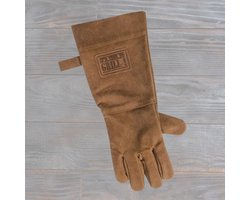 Lederen Runder BBQ Handschoen (Rechts) - It's time to Grill! Barbecue