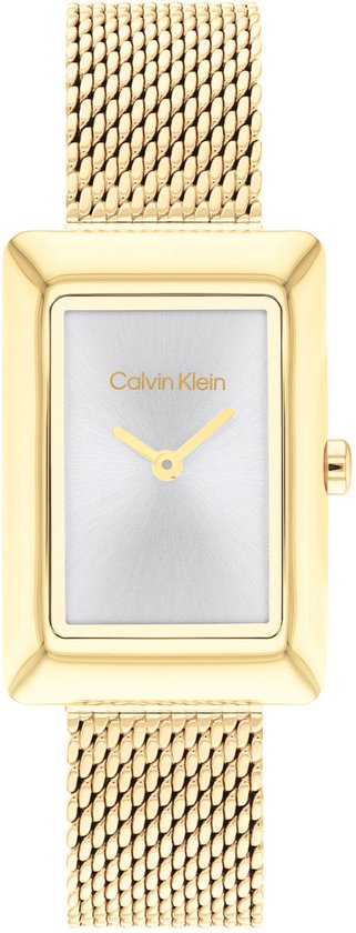 Calvin Klein CK25200396 Styled Dames Horloge - Mineraalglas - Staal - Goudkleurig - 22 mm breed - Quartz - Druksluiting - 3 ATM (spatwater)