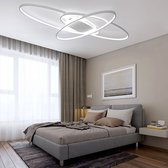 3 Ringen Plafondlamp - Kroonluchter - Dimbaar Met Afstandsbediening - Wit - Moderne Led Verlichting