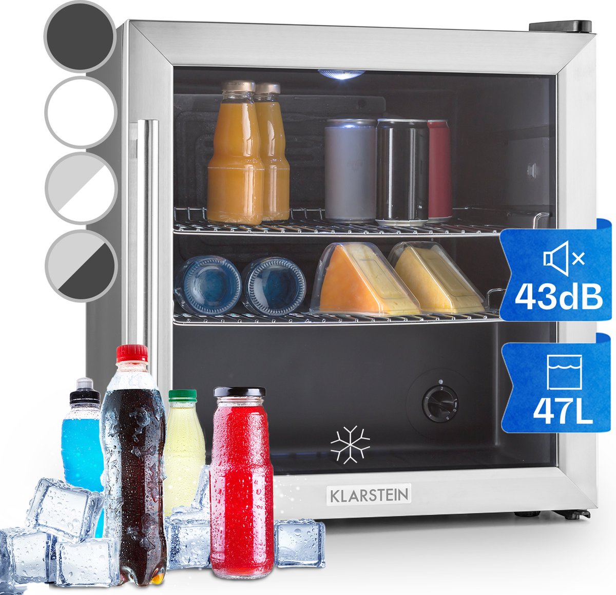 Klarstein Beersafe - Drankenkoelkast -  RVS - Glasdeur