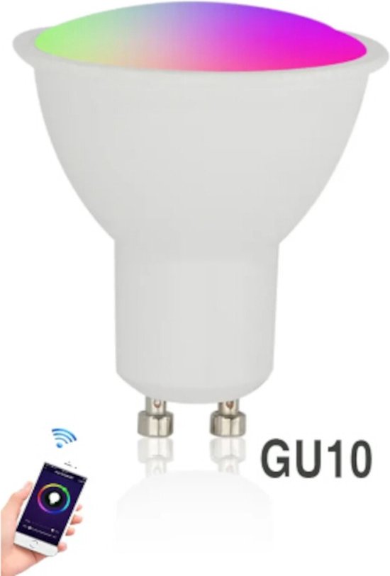 Spot encastrable Blanc avec GU10 5W RGB Connectée Tuya