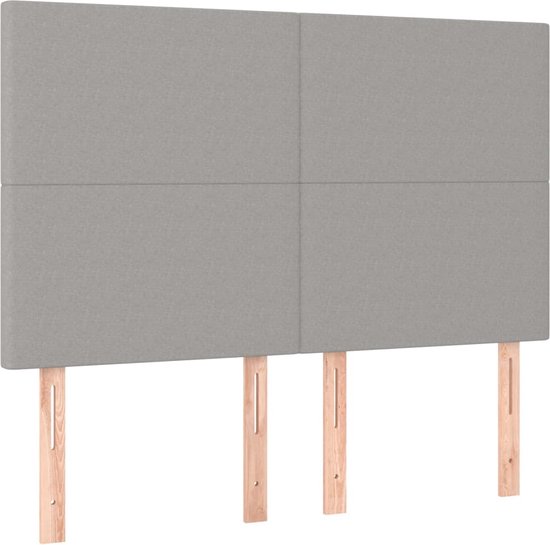 vidaXL-Boxspring-met-matras-en-LED-stof-lichtgrijs-140x190-cm