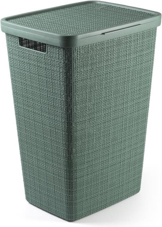 Curver Jute wasbox 58L Velvet Pine bol