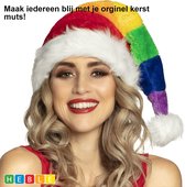 *** Original Cute Santa Hat Rainbow - Adultes - Taille unique - Chapeau arc-en-ciel - Noël - LGBTQ - par Heble® ***