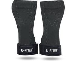 U Fit One Leer Lifting straps - Deadlift straps - Powerlifting - Fitness Straps - Wrist support - Bodybuilding – Crossfit