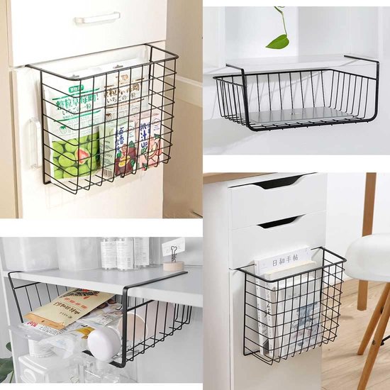Panier Suspendu Sous Étagère Réglable - Rangement Chaussures Et Accessoires | Pour Armoire, Cuisine, Bureau