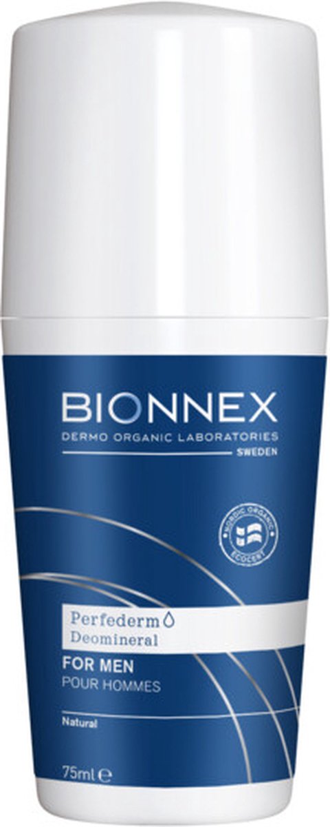 Goedkoopste 3x Bionnex Perfederm Deomineral Roller Mannen 75 ml