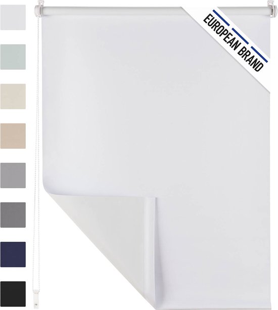 Store enrouleur occultant Blumtal - Sans Embouts - Store à pince - 120 x 195 cm, blanc
