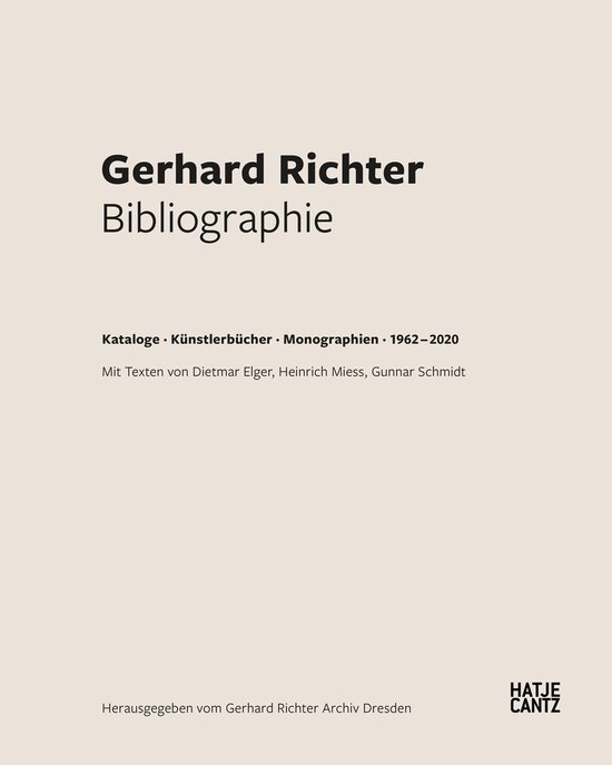 Foto: Gerhard richter bibliographie german edition 