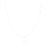 OOZOO Jewellery - Zilverkleurige ketting met een hart - SN-2048