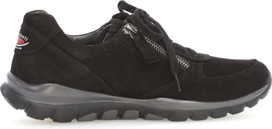 Gabor rollingsoft sensitive 06.968.47 - dames rollende wandelsneaker - zwart - (EU) (UK)