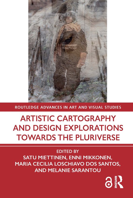 Boekomslag: Artistic Cartography and Design Explorations Towards the Pluriverse met een close-up van een rendierkop.
