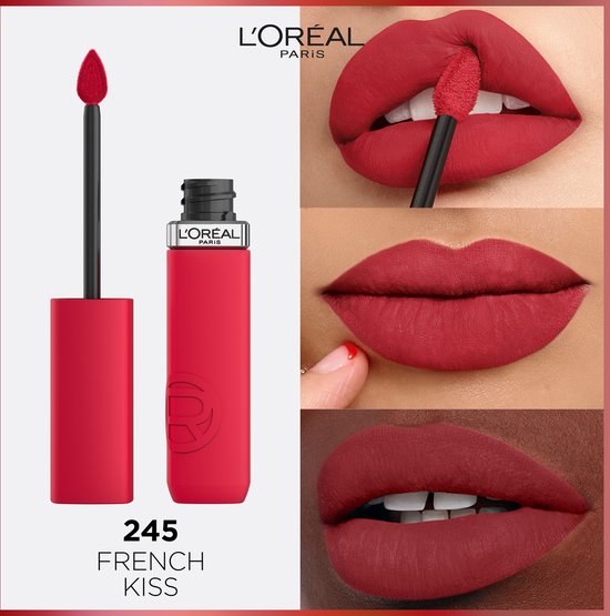 L'Oréal Paris Infaillible Matte Resistance lippenstift – 245 French Kiss – Langhoudende vloeibare lipstick met een matte finish – 5ml