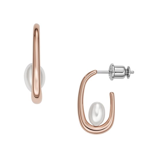 Skagen boucle d'oreille pour femme en acier inoxydable perle artificielle taille unique 88797221