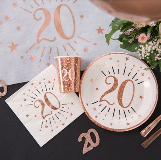 Serviettes "70 Ans" Bleu Marine Et Or