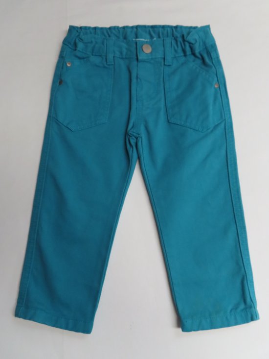 Lange broek - Jongens - Turquoise - 100% katoen - 18 maand 86